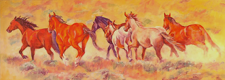 Wild Mustang painting